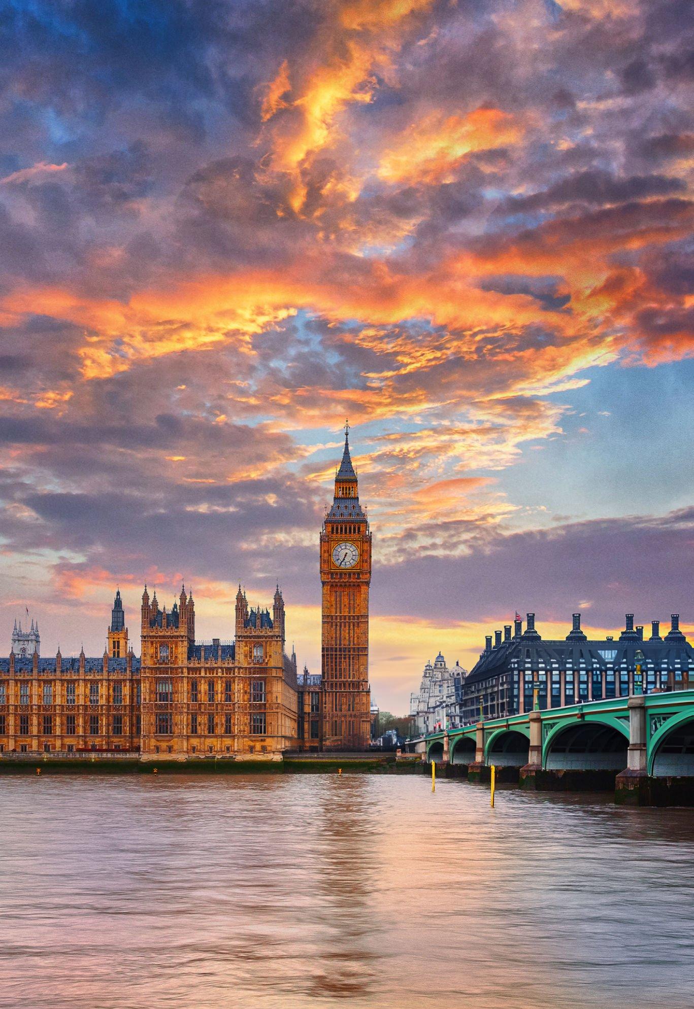 big ban tower, london, private jet