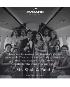 private jet booked for his daughter’s wedding celebration