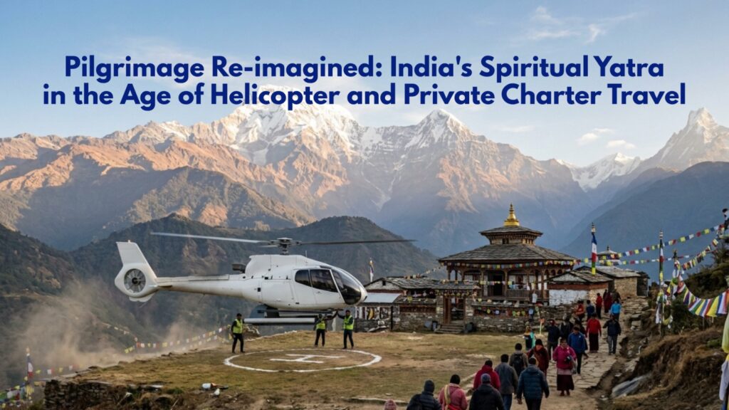 India’s spiritual pilgrimage journey by helicopter and private charter travel